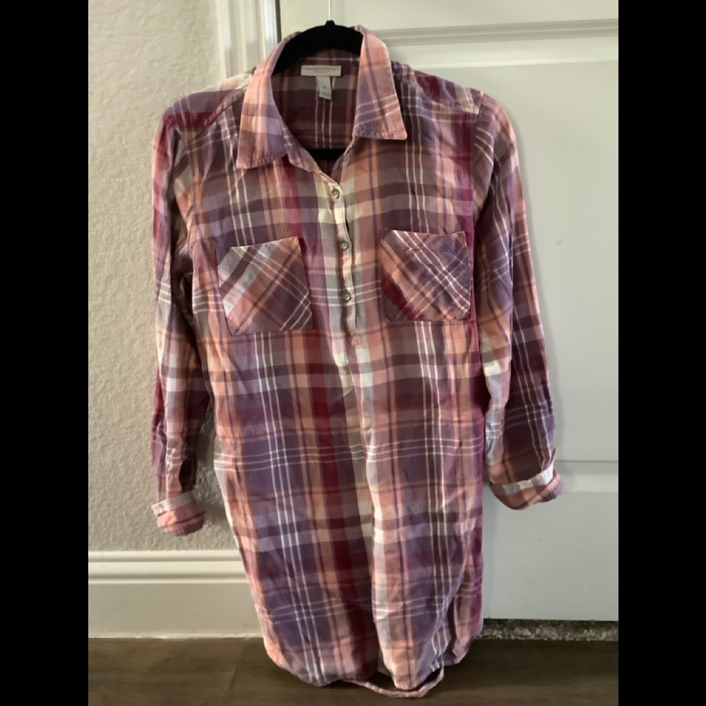 Liz Lange Maternity button up flannel
